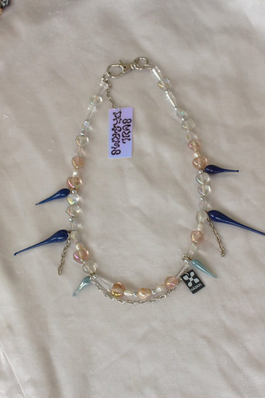 BLUE LONG TEARS NECKLACE